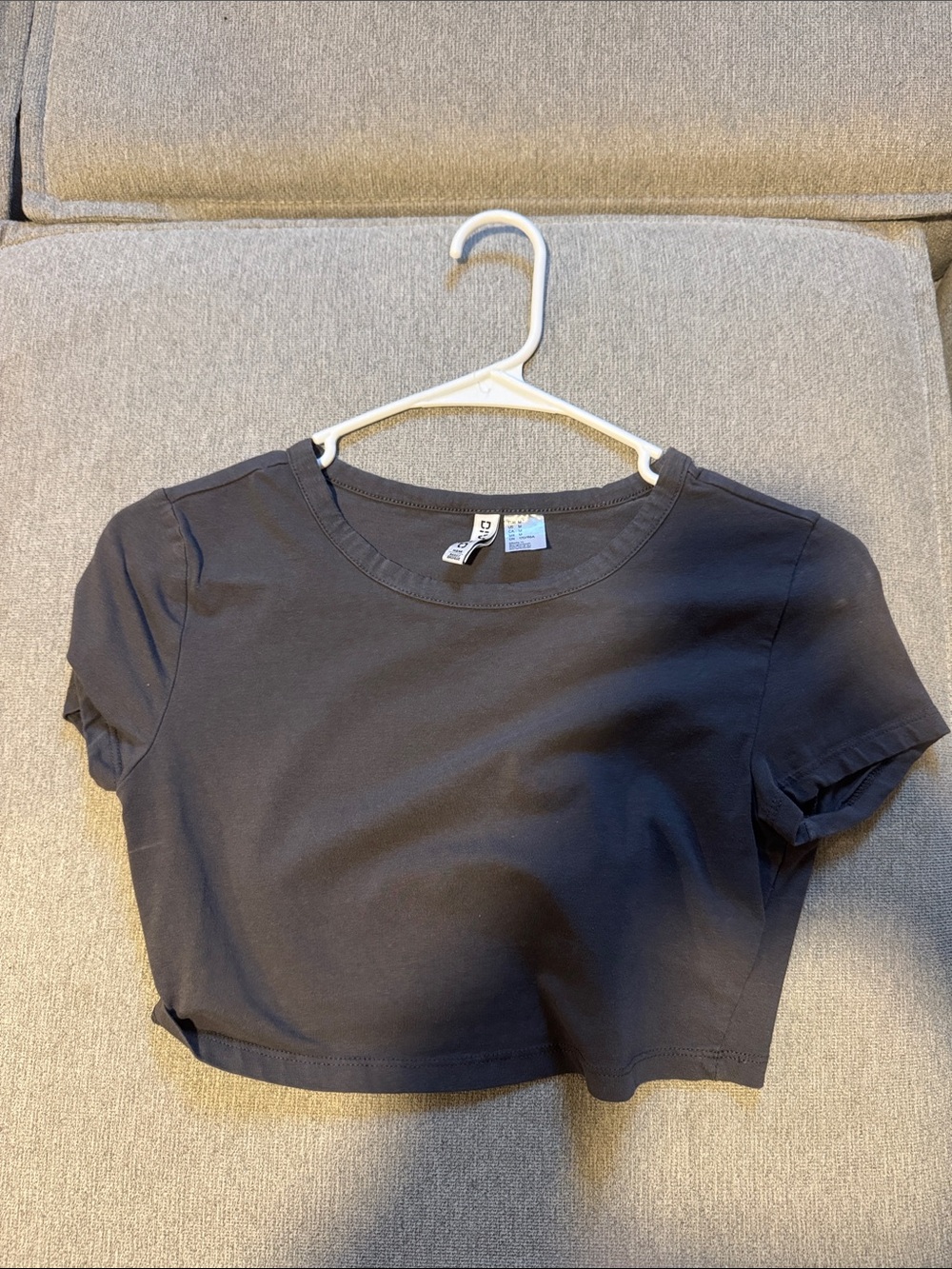 Classic dark grey Crop Tee - Womens